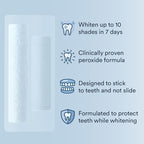 Auraglow Teeth Whitening Strips, Sensitive Whitening Strips, 14 Whitening Treatments, 8% Hydrogen Peroxide with Nano Hydroxyapatite (nHAp) to Reduce Sensitivity and Protect Enamel, 28 Strips, Mint