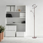 2-in-1 Brown LED Floor Lamp - 69" Dimmable Torchiere Standing Lamp with Remote Touch Control, 29W Bright Modern Floor Reading Lamp Pole Light for Living Room Bedroom Office Corner