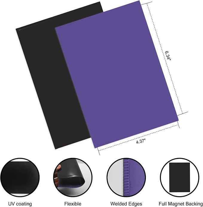 Purple Magnetic Picture Frame 4X6 for Refrigerator 10 Pack,Photo Magnets Sleeves