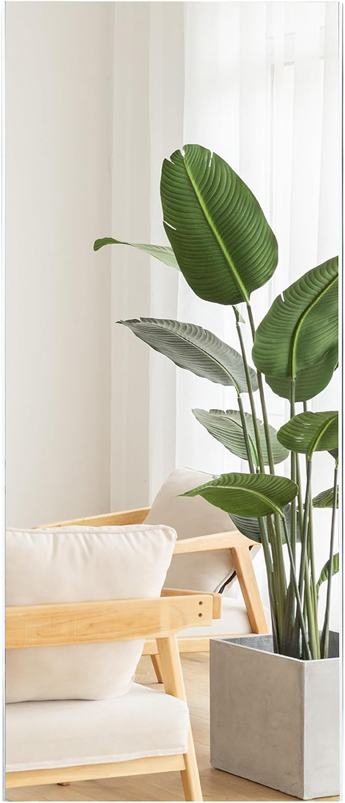 Nano Full Length Mirror Shatterproof Oversized Full Body Glassless Mirror for Home Gym Dance Studio and Workout Room 36" x 72" Gold