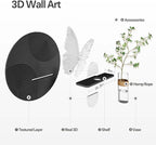 3D Textured Black and White Abstract Wall Art with Vase, White Butterfly Wall Decor, Modern Painting Artwork, Minimalist Wall Decor for Living Room Hallway Dining Room Bedroom Office, 25.6x24 In