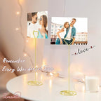 16pcs Place Card Holders, 8.75 Inches Tall Table Number Holders, Gold Picture Holder for Tables with Heart Shaped Clip for Wedding, Photos, Food Signs, Memo Notes, Restaurant, Birthday