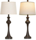 29" Brown Table Lamps Set of 2, Tall Bedside Lamps with USB C+A Ports, 3-Way Dimmable Touch Table Lamp, Nightstand Lamps for Bedroom,Modern Brown Lamps with Beige Lampshade, Bulbs Included