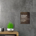 Qious Inspirational Gift Signs Hakuna Matata a Wonderful Phrase Meaning No Worries for the Rest of Your Days Wooden Hanging Sign Rustic Wall Art Home Decoration 10 x 8 Inches…