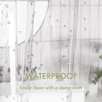 AmazerBath Shower Curtain Liner, 48x72 Clear Shower Curtain Liner, Waterproof Plastic Shower Liner, Cute Lightweight PEVA Shower Curtain for Bathroom with 2 Magnets and 8 Rustproof Metal Grommets