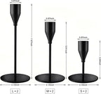Black Taper Candle Holders for Wedding Table Centerpiece,Tall Taper Candlestick Holders Bulk Set of 6,Metal Candle Stick Holder Decor for Table or Mantel Centerpiece, Dinning, Party Home Decor