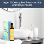 Folkulture Bathroom Spray - Odor Eliminator | Fragrance Freshner Sprays for Toilet, Home | Guest Bathrooms Essentials Before You Go Toilet, Poop, Shower Spray for Fresh Smell | Citrus - 3.34 Fl oz