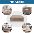 H.VERSAILTEX Velvet Stretch Couch Cushion Cover Plush Cushion Slipcover for Chair Loveseat Sofa Cushion Furniture Protector Seat Cushion Sofa Cover (3 Piece XL Sofa Cushion Covers, Taupe)