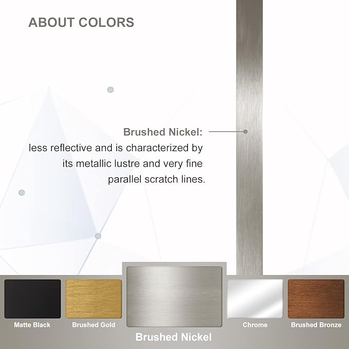 ANDY STAR Brushed Nickel Mirror, 24"x36" Silver Asymmetrical Wall Mirror for Bathroom, Unique Irregular Design with SUS304 Stainless Steel Metal Frame, Ideal for Bathroom, Bedroom, Entryway