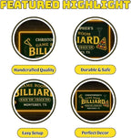 Personalized Billiards Neon Signs, Custom UV Printed Billiard LED Lights Sign, Decorative Wall Art, Lounge, Garage, Man Cave, Bar, Gaming Room Decor, Gifts For Men, Dad, Father, Friends