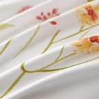 Floral Comforter Set King Size - 3 Pieces Colorful White Floral Comforter Bedding Sets Tropical Flowers Pattern,King Bed in a Bag with Heart Comforter and 2 Pillowcases