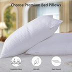 tuphen- Bed Pillows for Sleeping 2 Pack Queen Hypoallergenic, Cooling Gel Pillows Queen Size, Down Alternative Pillows Soft, Hotel Luxury Reserve Collection Pillow, White (King)