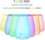 Diffuserlove Essential Oil Diffusers 200ML Remote Control Ultrasonic Mist Humidifiers BPA-Free Aromatherapy Diffuser with 7 Color Lights, Auto Shut-Off for Bedroom Office Kitchen