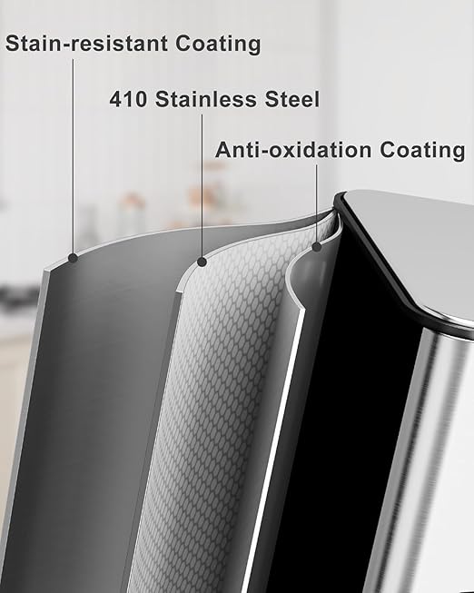 90L/23.8Gal Gallon Three-Compartment Pedal Stainless Steel Kitchen Recycling Trash Can with Odor Seal, Hands-Free Foot Operated Waste Bin for Home, Office, Restaurant, School, Hospital