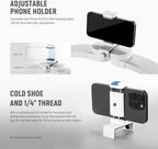 NEEWER BASICS 23" Half Moon Nail Light for Desk, 308 LEDs 28W Bi Color CRI85+ Foldable Nail Tech Table Arc Lamp with Overhead Phone Mount for Manicure Handicraft Lighting Beauty Video Recording,HM04-D