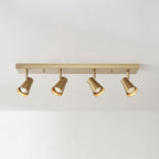 Globe Electric 64000046 4-Light Track Lighting, Matte Brass, Ceiling Light, Track Light Heads, Pivoting Track Heads, Track Ceiling Light, Track Lighting Kit, 4 Bulb Kitchen Light, GU10 Socket