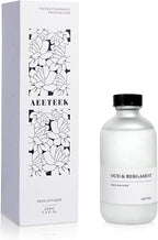 Oud Bergamot Reed Diffuser, 7.4oz(220ml) Orange & Cedar Wood Essential Oils, Air Freshener for Bathroom with Willow Branches Decor, Long Lasting Fragrance for Home, Office (1-Pack)