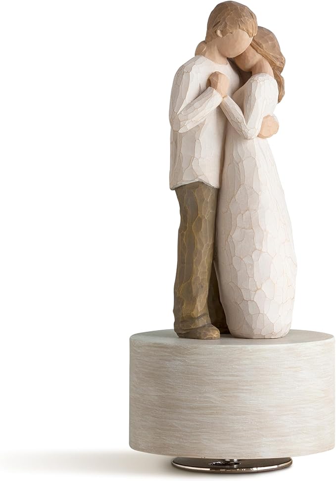 Willow Tree Promise Musical, Plays Pachelbel's Canon in D Major, Hold Dear The Promise of Love, Gift for Bridal Shower, Wedding, Anniversary, Valentine's Day, Sculpted Hand-Painted Musical Figure
