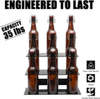 WANLIAN 3-Tier Straight Retail Table Display Stand, Portable Display Rack Shelves for Vendors, Craft Shows, Farmers Market, Pop Up Shop Countertop Black Risers for Display, Soap, Candles, Tumblers