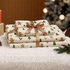 Christmas Comforter Set Full Size, Christmas Bed Set with Gingerbread Beige Bedding Set for Holiday, 3 Pieces 1 Super Soft Comforter and 2 Pillowcase