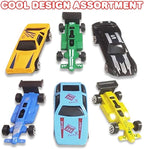 ArtCreativity 25 Pc-Diecast-Toy Car Set, Durable-Diecast-Mini Racers in Assorted Designs, Cool Birthday Party Favors for Kids, Goodie Bag Stuffers, Best Birthday Gift for Boys and Girls