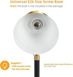 Desk Lamp with Dual USB Charging Port, Heavy Duty Metal Task Light, 340 Degree Swivel Arms, Easy Assembly with Cord Guide, Reading Lamp for Home Office, Black & Gold (Bulb Not Included)