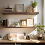 LaVie Home Floating Shelves, 36 Inch Wall Shelf Set of 2, Hanging Shelf with Invisible Brackets, Wall Decor for Bathroom, Bedroom, Living Room, Kitchen Storage, Rustic Brown