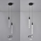 Modern Light Fixture Kitchen Island Pendant Light Dimmable LED Black Pendant Lights Mini Crystal Pendant Lighting for Bedroom Dining Room Living Room（2-Light ）
