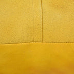PF12 Square Goat Leather Handmade Eco-Friendly Mustard Pouf - 21" x 21" x 12", Plain Solid, Recycled Foam with Fibre Fill Stuffed