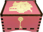Youtang Music Box Engraved Wooden Gifts Mini Musical Box Play Dreaming for Birthday/Anniversary/Valentine's Day/Christmas (Wind up, Pink)