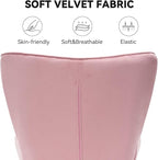 Nalupatio Mid Century Modern Accent Chair, Velvet Upholstered Armchair with Metal Legs, Tufted Button Wingback Side Chair, High Back Reading Chair for Living Room Bedroom, Pink