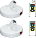 Cordless Spotlight Battery Powered, LED Accent Lighting with Remote and Timer, Display Puck Lights, Stick Uplight for Tree Portrait Gallery Picture Dartboard Painting Art Photo Plant