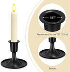 Candlestick Holders 6 PCS Short Metal Taper Candle Holders, KSWING Black Candle Stick Holders Set, Perfect for Table Centerpiece Mantel Party Wedding Christmas Home Decor, Set of 6