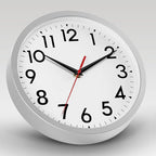 14 Inch Wall Clock Large Battery Operated Big Silent Non Ticking Analog Decorative for Living Room Office Kitchen Outdoor Classroom Bedroom Bathroom School Home(Silver)