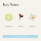 LAFCO New York Classic Candle, Marine - 6.5 oz - 50-Hour Burn Time - Reusable, Hand Blown Glass Vessel - Made in The USA