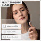 Homeforia 10x10 Picture Frame Brown, High-End Dark Oak 10 x 10 Square Brown Wood Frames with Mat 8 by 8 Photo, 10by10 Wooden Walnut Poster Frame Matted to 8x8 Print, Tempered Glass, Wall Kit, Set of 1