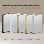 Brushed Nickel Bathroom Mirror 72x40 Inch, Brushed Silver Metal Frame Mirror Wall Mounted, Rounded Rectangle Bathroom Vanity Mirror, Tempered Glass, Anti-Rust, Horizontal/Vertical