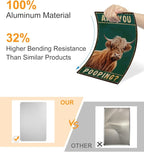 ALKB Funny Highland Cow Are You Pooping Metal Signs Vintage Farmhouse Bathroom Wall Decor Highland Cow Lovers Gift 8 x 12 Inch