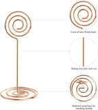 26 PCS Table Number Holder - Table Card Holder Stand Wire Photo Holder with 26 Pcs Floral Table Number Cards, Place Card Holder Stand for Weddings Party Office Paper Memo Menu Note Clips