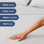 Twin XL Sheets Set 4 Piece - Includes 2 Pillowcases - Bed Sheets Twin XL Size - Soft Hotel Luxury Bedding - Cooling, Comfy & Breathable - 1 Flat, 1 Fitted & 2 Pillowcases w/ Deep Pockets - French Grey