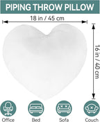 Throw Pillow Inserts, Heart Pillow Insert for Mother's Day, Lightweight Soft Fillers for Sofa, Bed, and Home Décor, Outdoor Pillow Insert