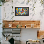 Funny Metal Tin Sign Vintage Usa Map License Plate Sign Garage Decor Map Poster License Plate Map Of The United States Usa Signs Garage Bar Home Office License Plate Decor