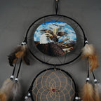 Remorelt Wolf Eagle Bear Dream Catcher Bedroom Wall Decor, Christmas Home Decoration, Room Accessory, White Moon Feather Decoration - Unique Home Craft Wall Pendant (DC12 8inch 3D Eagle)
