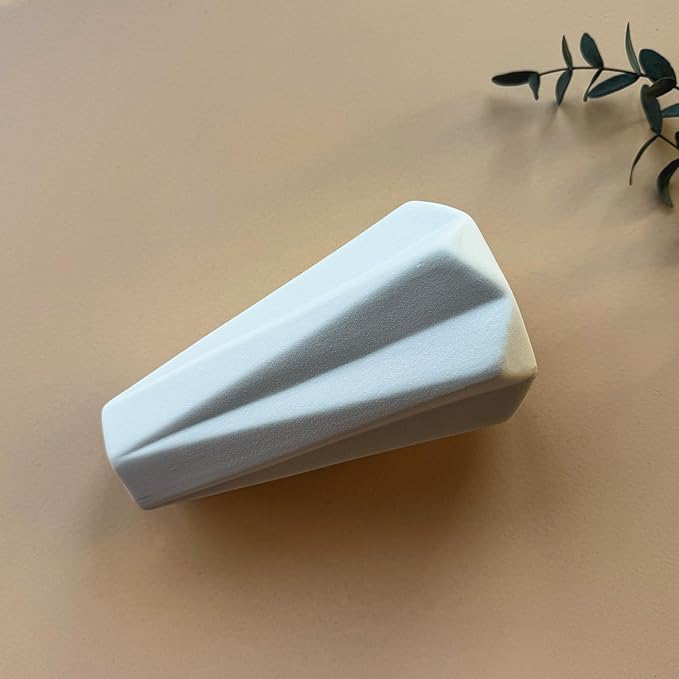 Modern White Small Ceramic Vase Set of 6 for Living Room Bedroom Office 5.9'' Minimalist Fresh Flower Vases for Home Decor Fireplace Centerpieces Nordic Style Gift for Fake Plant 6 Pack