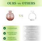 Hewory Glass Bud Vases for Centerpieces: Set of 12 Cute Pink Small Vases Handmade, Mini Flower Vase for Floral Arrangement, Tiny Decorations for Home Office Wedding Reception Party Events Table Decor