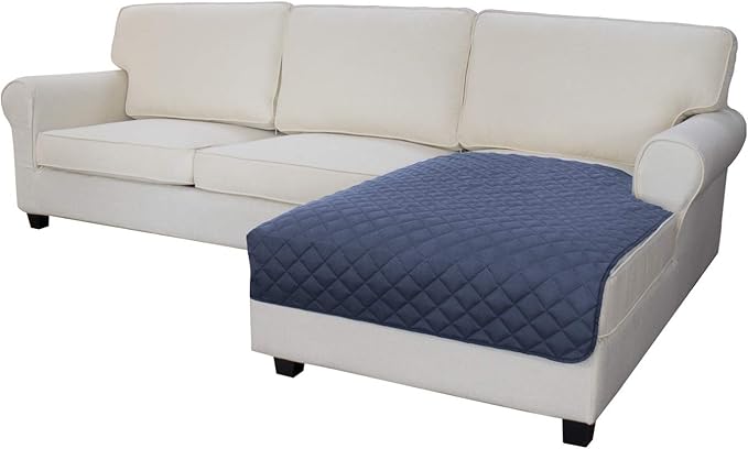 Easy-Going Sectional Couch Covers for Dogs L Shape Sofa Cover Reversible Sofa Slipcover Chaise Lounge Cover Furniture Protector Cover for Pets Dog Cat (42 x 52 inches, DarkBlue/DarkBlue)