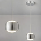 Modern LED Dimmable Pendant Light fixtures,Mini Island Pendant Lighting for Kitchen Island Dinning Room,Bedroom,Bar, Kitchen Island Ceiling Hanging Light Fixtures(Chrome-1-Pack)