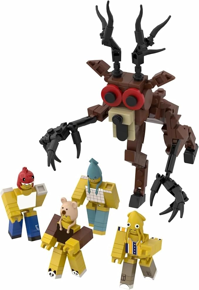 99 N-ights in The Forest 7.3in Block Model DIY Gothic Building Decorative Monster Figurine Ornaments, Creative Collectible Gift, Funny Desk Display