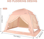 Bed Tents Canopy Bed–Privacy Dream Tent for Cozy Indoor Sleeping, Light-Reducing,and Breathable, with 4 Doors Floor Tent Bed–Available in Twin, Full, and Queen Sizes