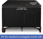 Crib Blackout Cover for Pack N Play - Travel Crib Cover, Breathable Baby Netting Cover/Tent for Indoor or Outdoor Portable Stretchy Blackout Tent, Net Curtains